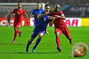 Babak pertama, Indonesia tertinggal 0-1 dari Thailand