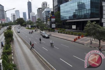 Jalan protokol Jakarta mulai "sepi" kendaraan