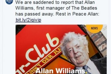 Allan Williams, manajer pertama The Beatles tutup usia