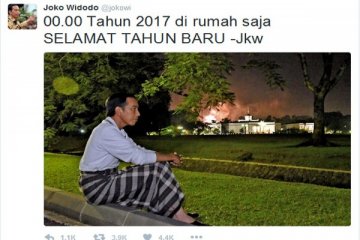 Presiden Jokowi rayakan tahun baru di rumah saja