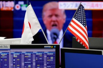 Harga saham Asia rontok disergap sentimen Trump dan Pemilu Prancis