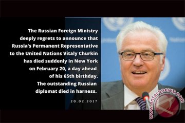 Dubes Rusia untuk PBB Churkin meninggal dunia mendadak