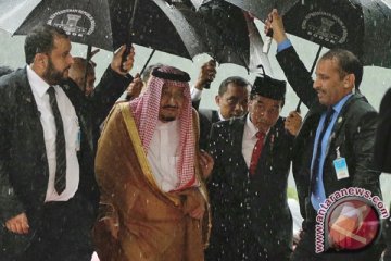 Bogor hujan saat Raja Salman tiba