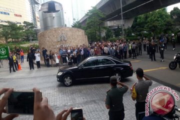 Presiden tiba di Hotel Raffles diskusi lintas agama