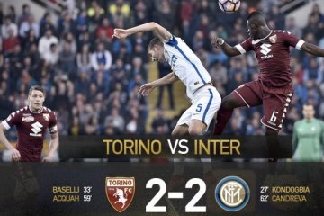 Imbang lawan Torino, Inter sia-siakan keunggulan dua gol