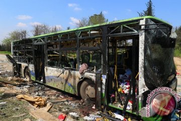 Konvoi bus di Aleppo diserang, 126 tewas