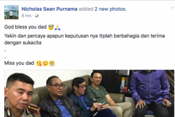 Dukungan akun yang mengaku putra sulung Ahok