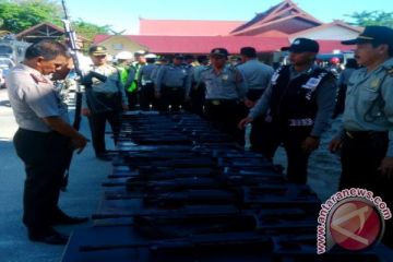 Pengecekan Senjata Laras Panjang Jelang Pilkada 2018