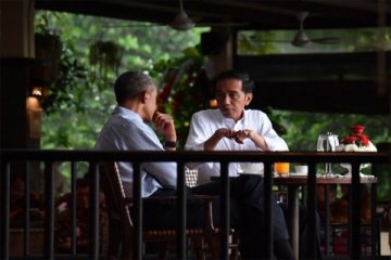 Teh hangat temani perbincangan Jokowi dan Obama