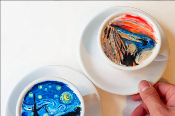 Barista ini buat latte art lukisan terkenal