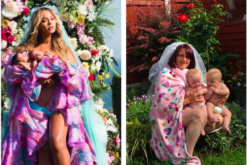 Ibu Irlandia buat parodi kocak foto Beyonce dan si kembar