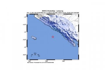 Gempa 3,7 SR di Pesisir Barat Lampung