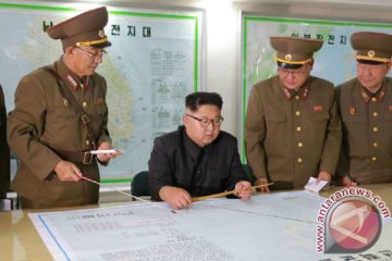 Beginilah suasana rapat perang dipimpin Kim Jong-un