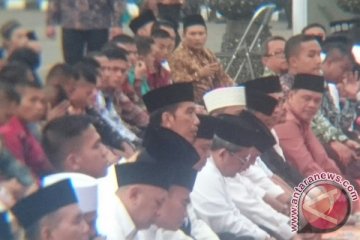 Presiden Jokowi tunaikan shalat Ied bersama masyarakat Sukabumi