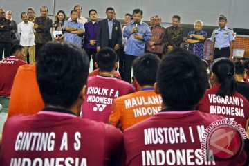 Wapres tinjau persiapan pelatnas bulutangkis Asian Games