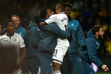 Narsingh angkat Swansea dari dasar klasemen, tekuk Watford 2-1