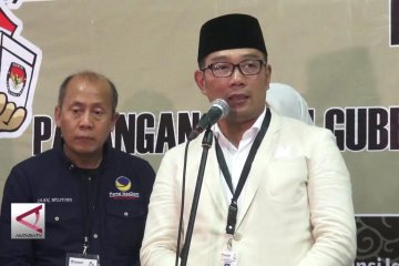 Ridwan Kamil-UU Jadi  Paslon Pertama yang Mendaftar