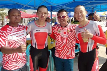 Wakil Indonesia sabet emas kejuaraan balap sepeda Asia