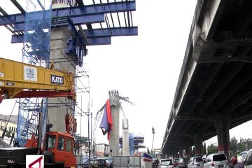 Angin jadi salah satu penyebab tiang girder roboh