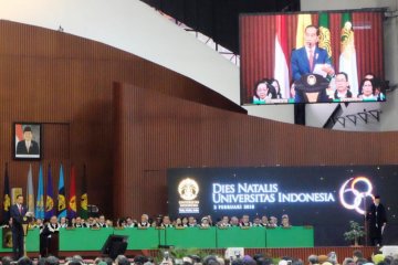 Jokowi ucapkan terima kasih lulusan UI banyak jadi menteri
