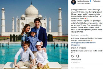 Trudeau kunjungi Taj Mahal bersama keluarga