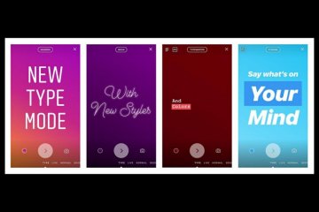 Cara pakai Type Mode untuk Instagram Stories
