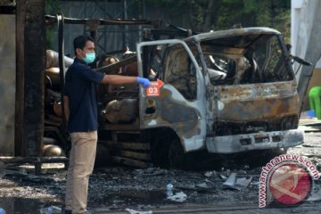 Sebuah SPBU di Kota Padang terbakar