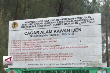 Pendakian kawah Gunung Ijen ditutup