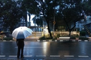 Beberapa wilayah Jakarta turun hujan