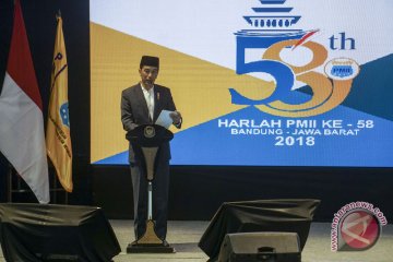 Presiden di Harlah PMII