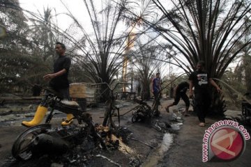 Api dari semburan gas sumur minyak Aceh Timur sudah padam