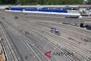 Kereta LRT Sudah Berada Di Depo Jakabaring