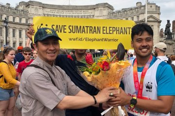 Chicco Jericho bersama lebih dari 30 pelari Indonesia ikut London Marathon