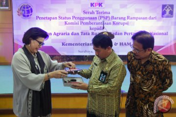 Serah Terima Penetapan Status Penggunaan Barang Rampasan KPK