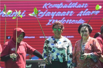 Megawati dan Puti puji Risma kelola lingkungan Surabaya