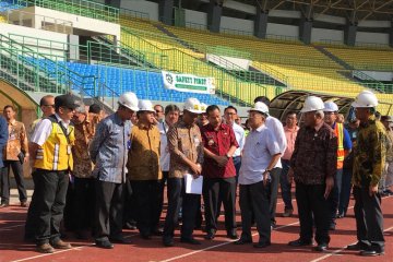 Wapres cek perbaikan stadion Bekasi untuk Asian Games