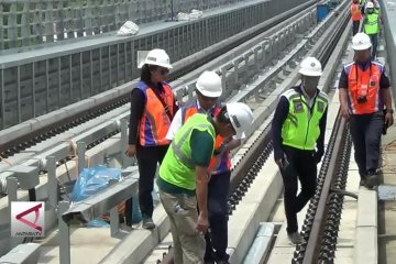 Progres LRT Palembang 89% dan Jakarta 70%