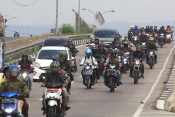 Arus balik pemudik sepeda motor di pantura