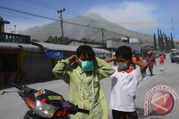 Hujan abu Merapi di Boyolali