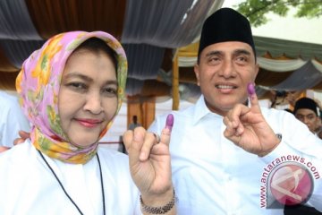 Edy Rahmayadi-Musa Rajekshah sementara unggul di Sumut