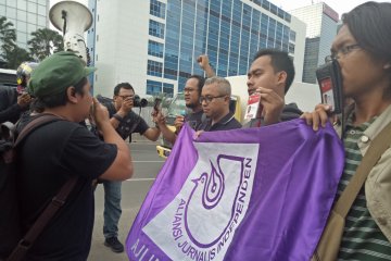 Jurnalis Bogor aksi tolak intimidasi terhadap media