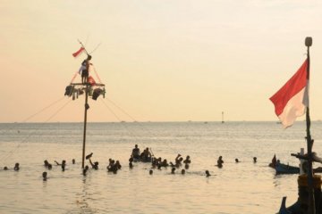 Panjat Pinang Di Laut