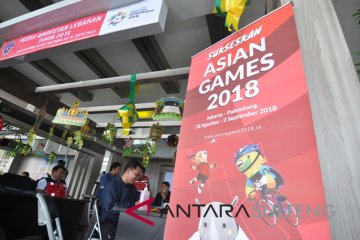 Posko lebaran bertema Asian Games