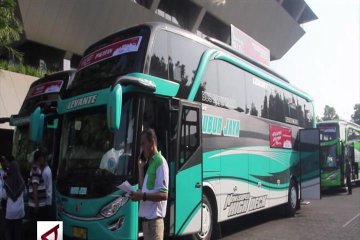 15 Bus PT Jasa Raharja berangkatkan 750 pemudik
