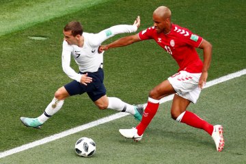 Prancis-Denmark berbagi hasil imbang di babak pertama