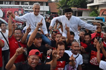 Selebrasi Pasangan Ganjar-Yasin