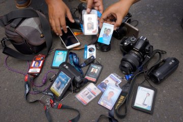 Wartawan Demo Pemkab Tulungagung