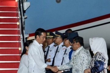 Presiden Jokowi bertolak ke Sulawesi Selatan