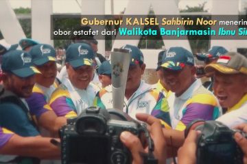Perjalanan Obor Asian Games 2018 di Banjarmasin
