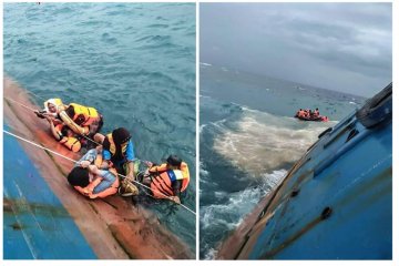 Jenazah seorang korban KM Lestari tiba di Sidoarjo